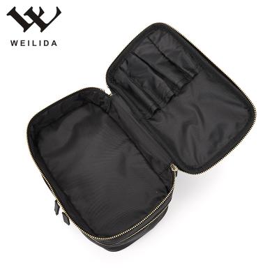 China Fashion Customized Portable Multifunctional Double Compartment Mini Travel Beauty Case Bag Makeup for sale