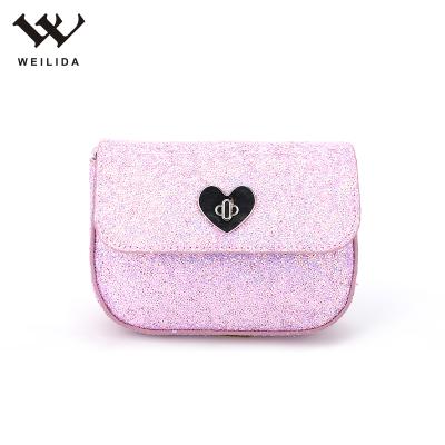 China Cheap Kid Sling Glitter Fabric Mini Belt Girl Crossbody Bag Cross Body Bag For Kids for sale