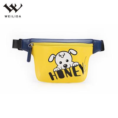 China Colorful Travel Fanny Pack Cute Trendy PU Leather Kids Waist Bag Fashion Child Design for sale