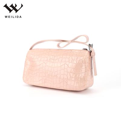 China New Fashion Design Underarm Bag Crocodile Pattern PU Cosmetic Shoulder Bag For Women for sale