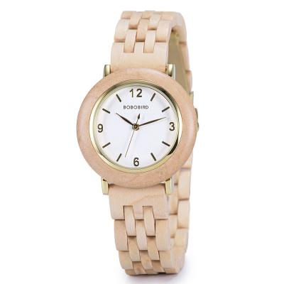 China New Water Resistant BOBO BIRD Wood Watches Logo Elegant Custom Wristwatches For Women for sale