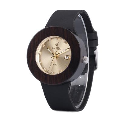 China Wholesale BOBO BIRD Automatic Date Women's Watch Wood Automatic With Genuine Leather for sale