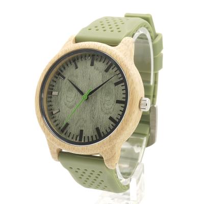 China Mens BOBO BIRD Fashion Watch Best Selling Wood For Men Silicone Strap Watch Unique Green Wood for sale