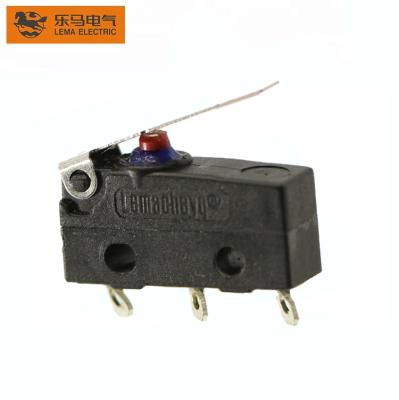 China Home Appliance Lema KW12F-1 5A Waterproof Welding Switch Micro Terminal Normally Narrow Micro Switch for sale