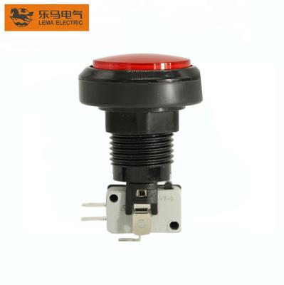 China Game Machines Lema PBS-004 46mm Plastic Push Button Red Led Micro Switch For Game Machine Push Button Switches for sale