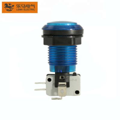 China Mini Game Machines Lema PBS-003 LED Push Button Switch Blue Plastic Push Button Switch for sale