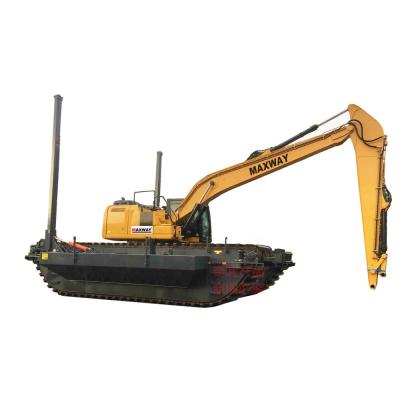 China MAXWAY China Machinery Repair Shops Amphibious Excavator With High Quality Extra Pontoon And Hydraulic Weed for sale