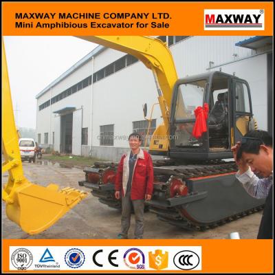 China Q345B High Quality MAX80SD Cheap Chinese Steel Mini Amphibious Excavator with famous engine. CE, EPA available. ~~cheap prices for sale