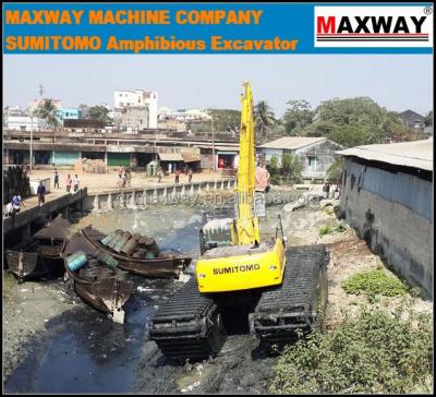 China 21Ton Pontoon Undercarriage Excavator SUMITOMO, ISO, CE, EPA, Model: MAX210SD original or 14 arm--16 meter long arm for sale