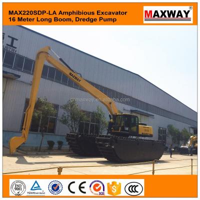 China China MAXWAY famous brand, 22 Ton Amphibian Excavator for sale, Model: MAX220SDP-LA original or 14 arm--16 meter long arm for sale