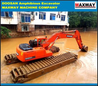 China New DOOSAN 225 deep water excavator with 1.1 m3 bucket, CE, EPA, Model: MAX225SD original or 14 arm--18 meter long arm for sale