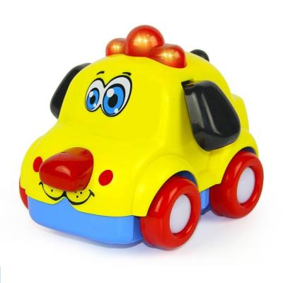 China ChuangFa toys safety cartoon maker toy car mini rattle animal plastic healthy baby toy car bell for children NO-1155 for sale