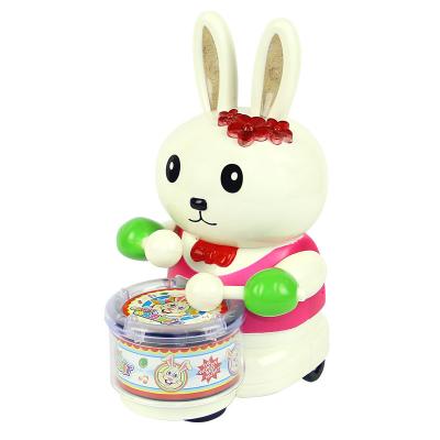 China ChuangFa Toys Children's Chain Drum Rabbit Like A Bear Wind Up Rabbit Drum Toy Classic Toys NO-3311 for sale