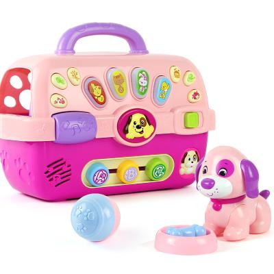 China Chuangfa Plastic Toys - Cartoon Dog Kennel With Healthy Light Kids Pet Toys Doggie Toys With Sound for sale