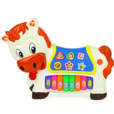 China Piano Horse Cartoon ChuangFa Keyboard Musical Toy Baby Educational Organ Electric Piano Toys With 8 Keys for sale