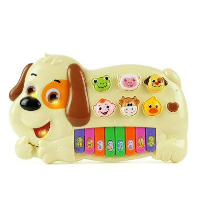 China ChuangFa musical piano cartoon dog musical instruments baby toys organ piano educational electric animal musical cartoon keyboard for sale