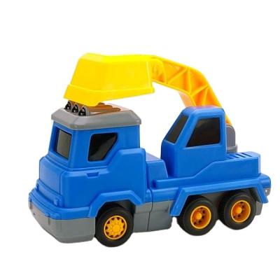 China Hot Selling ChuangFa Cartoon Toys Magnetic DIY Engineering Truck With Free Card Rubbing Truck Wheel Trick Game Set NO-2201 for sale