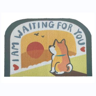 China Non-slip Customized Cartoon Surround Semi Waterproof PVC Coil Floor Mat Door Mat for sale