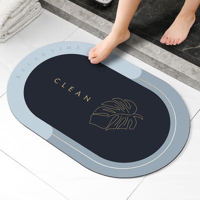 China Factory Direct Washable Soft Diatomite Absorbent Mud Bath Mat Diatom Technology Cloth Doormat for sale