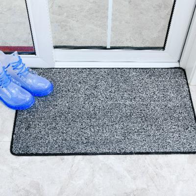 China Nordic Custom Cotton Anti Slip Washable Absorb Water Gray Microfiber Mats For Indoor Outdoor for sale