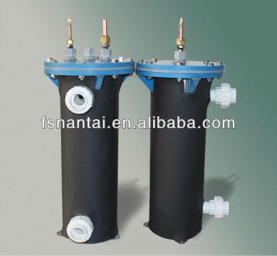 China PVC Shell Pool Heater Horizontal Swimming Pool Titanium Heat Exchanger for sale