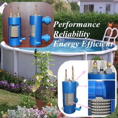 China Performance-Reliability-Energy Efficient Swimming Pool Heat Exchanger Plastic Cylindrical Heat Exchanger for sale