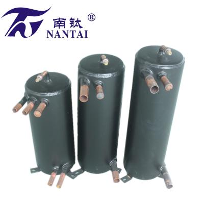 China High Efficiency Hotels 5HP Finned Copper Tube Carbon Shell Heat Exchanger Stainless for sale