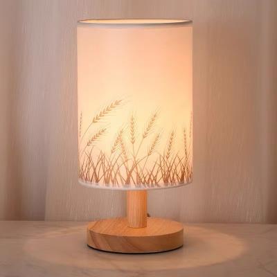 China Lighting Functions Art Wood LED Lights Decoration Table Lamp Living Room Learning Table Lamps For Bedroom Home Deco Bedside Bed Shade for sale