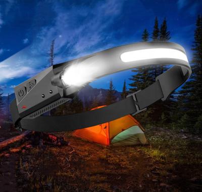 Κίνα Outdoor Activity Led Headlamp 8 Head Flashlight Modes Waterproof Red Light Adjustable Hunting Ubs Rechargeable Headlight προς πώληση