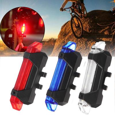 China Hot Selling Super Bright Blue COB USB Rechargeable 260 Degree Red Light COB Led 5 Modes Bike Taillights Bike Rear Light for sale