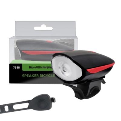 China Top Seller Waterproof Led Bike Front Light With Horn Charging Speaker And Waterproof Bicycle Lights for sale