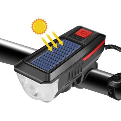 China USB Charging + Solar Charging High Quality Customize Usb Solar Charging Front And Back Rechargeable Bike Lights for sale