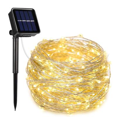 China USB Connect Copper Wire String Lights Prepare Stock 22m Outdoor Garden Solar Christmas Tree Solar Lights Led String Lights Motion Sensor Solar Holiday Light for sale