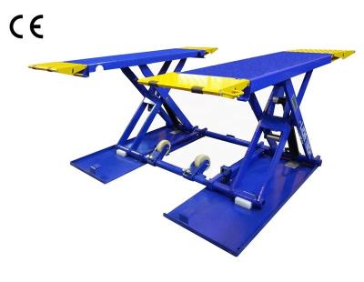 中国 Portable Hydraulic Mid Rise Car Scissor Lift Leader L65E 2.2kw/220-380v Auto maintanence 販売のため