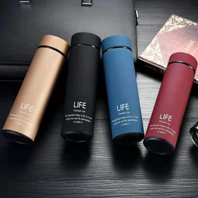 China PORTABLE Stainless Steel Gift Business Vacuum Flask Bottle Thermos Mug Logo Engrave Straight 500ml for sale