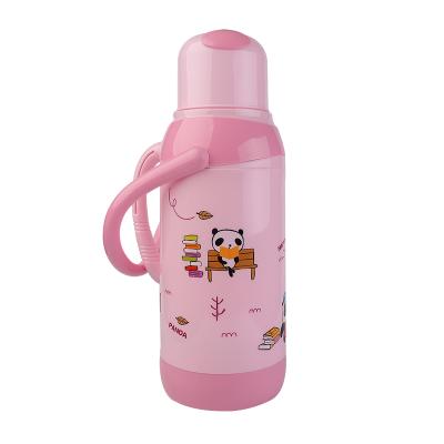 China Nice viable wide enough neck leak proof patterned hot vacuum thermos flask with handle for sale