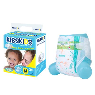 China Kisskids Baby Products Daily Narrow Cheap White Cotton Fitted Child Printed Diaper for sale