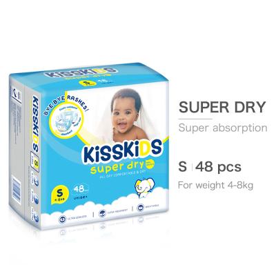 China Kisskids Swaddlers Belt Baby Paper Printed Newborn Dry Cool Elastic Diapers for sale