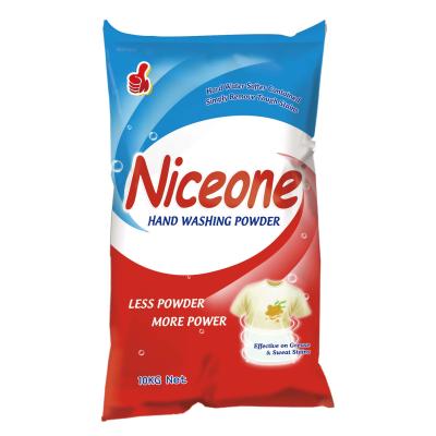 China Niceone 10kg Disposable Home Scented Non Bio Hand Washing Powder Detergent for sale