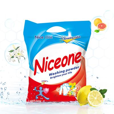 China Niceone Home Small Disposable Daily Non Bleach Soda Super White High Effect Washing Powder for sale