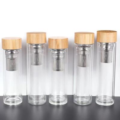 China Business Niceone Chinese Travel Hot Cold Thermos With Tea Strainer Glass Vacuum Flask for sale