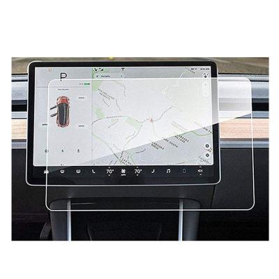 China Anti-scratch Center Control Touchscreen Navigation y 9h Touch Screen Protector Car Tempered Glass Film For Tesla for sale