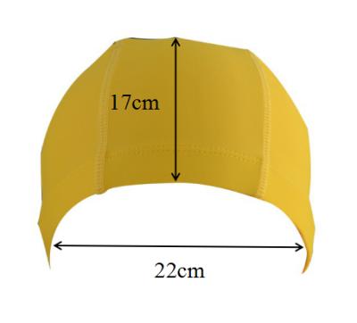 China Wide Brim Color Elasticity Lycra Stitching Swim Hat for sale