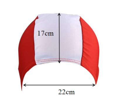 China Spandex Narrow Swim Cap Good Quality Brim Elastic Lycra Swim Caps for sale