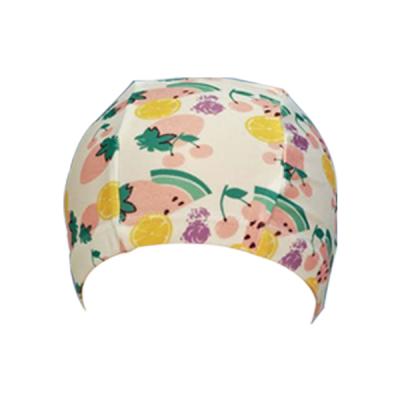 China Beautiful Printed Swim Cap Designs Printed Lycra Swim Cap Spandex Fabric For Women for sale