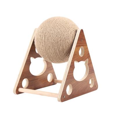 China Bell Cat Scratching Rotatable Ball With Sisal Built-In Viable Natural Rope for sale