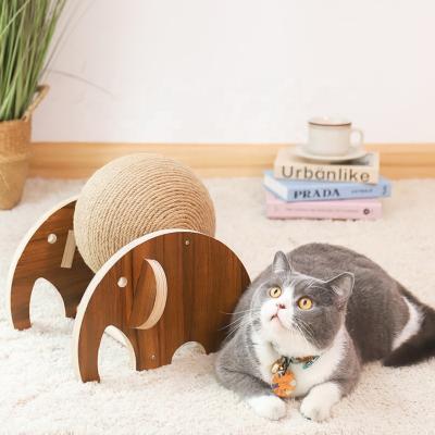 China Sisal Shaped Elephant Stocked Cat Catching Ball from Cat Climbing Frame With for sale