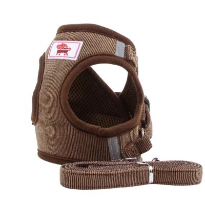 China Polyester Reflective Breathable Vest Pet Harness And Leash for sale