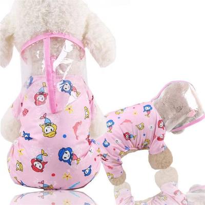 China New Stocked Wholesale Pet Clothes Waterproof And Dustproof Puppy Raincoat for sale