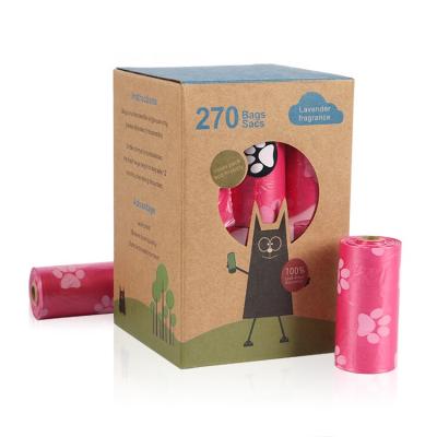 China Sustainable Pink Environmental Friendly Pet Poop Bag Pattern Can Be Customized for sale